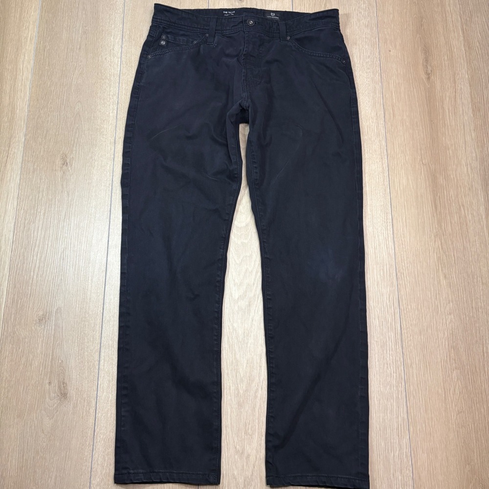 AG Adriano Goldschmied The Tellis Modern Slim Black Pants 32x34 Mens 1783SUDSBA